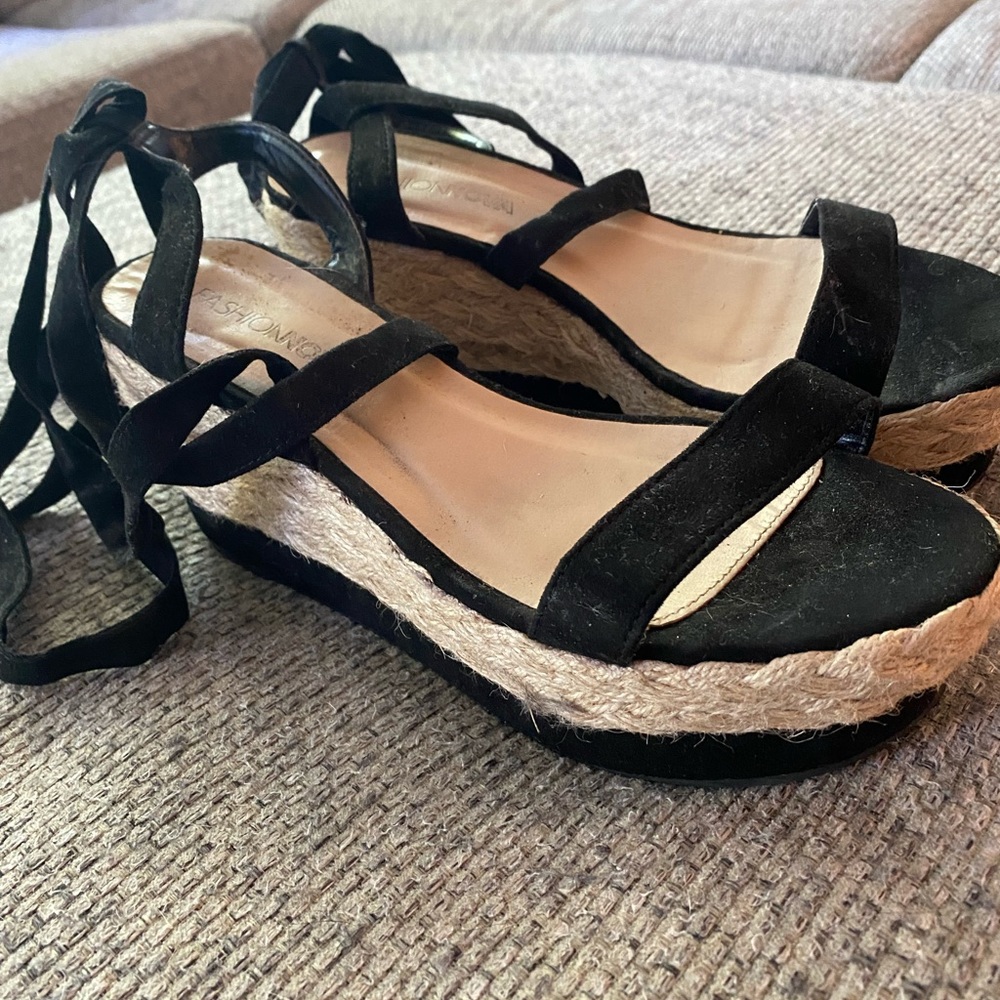fashion Nova wedge sandal
